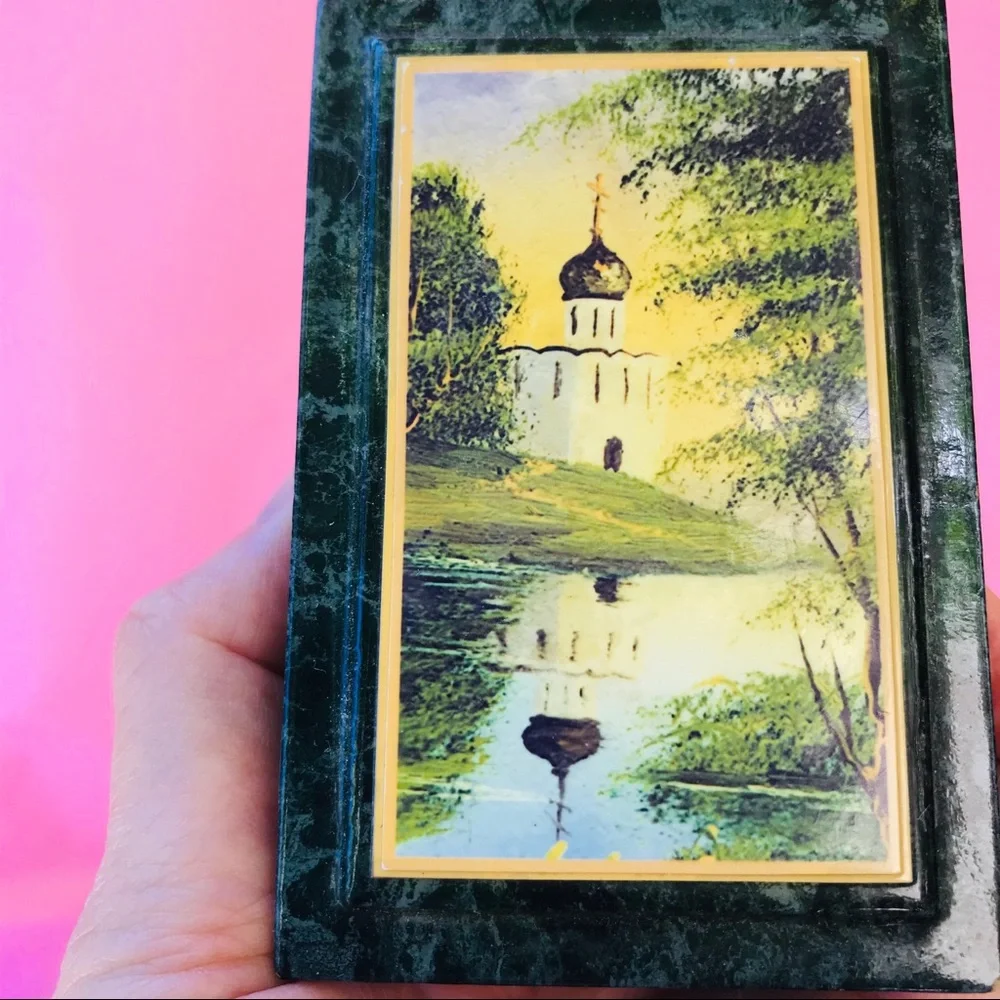Vintage hand painted jewelry box